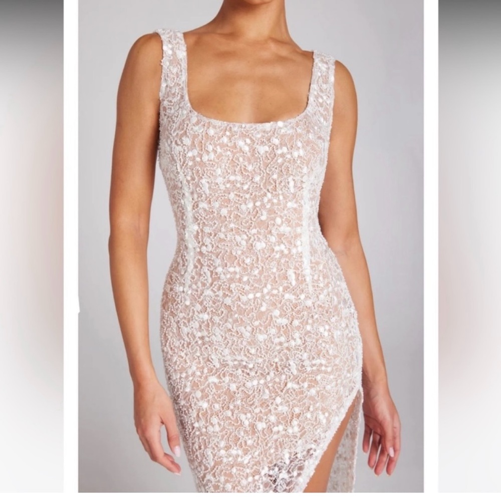 Nadine Merabi Louisa white dress